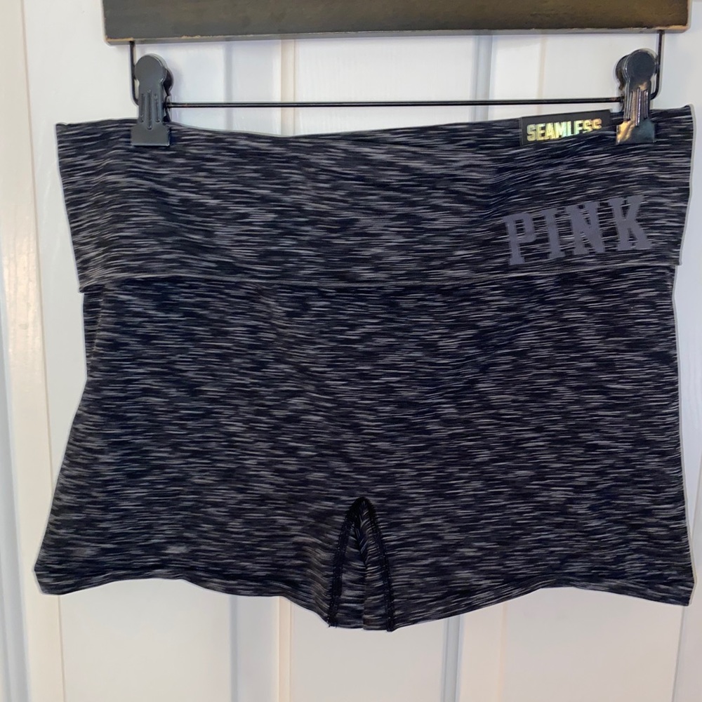 Pink seamless yoga shorts